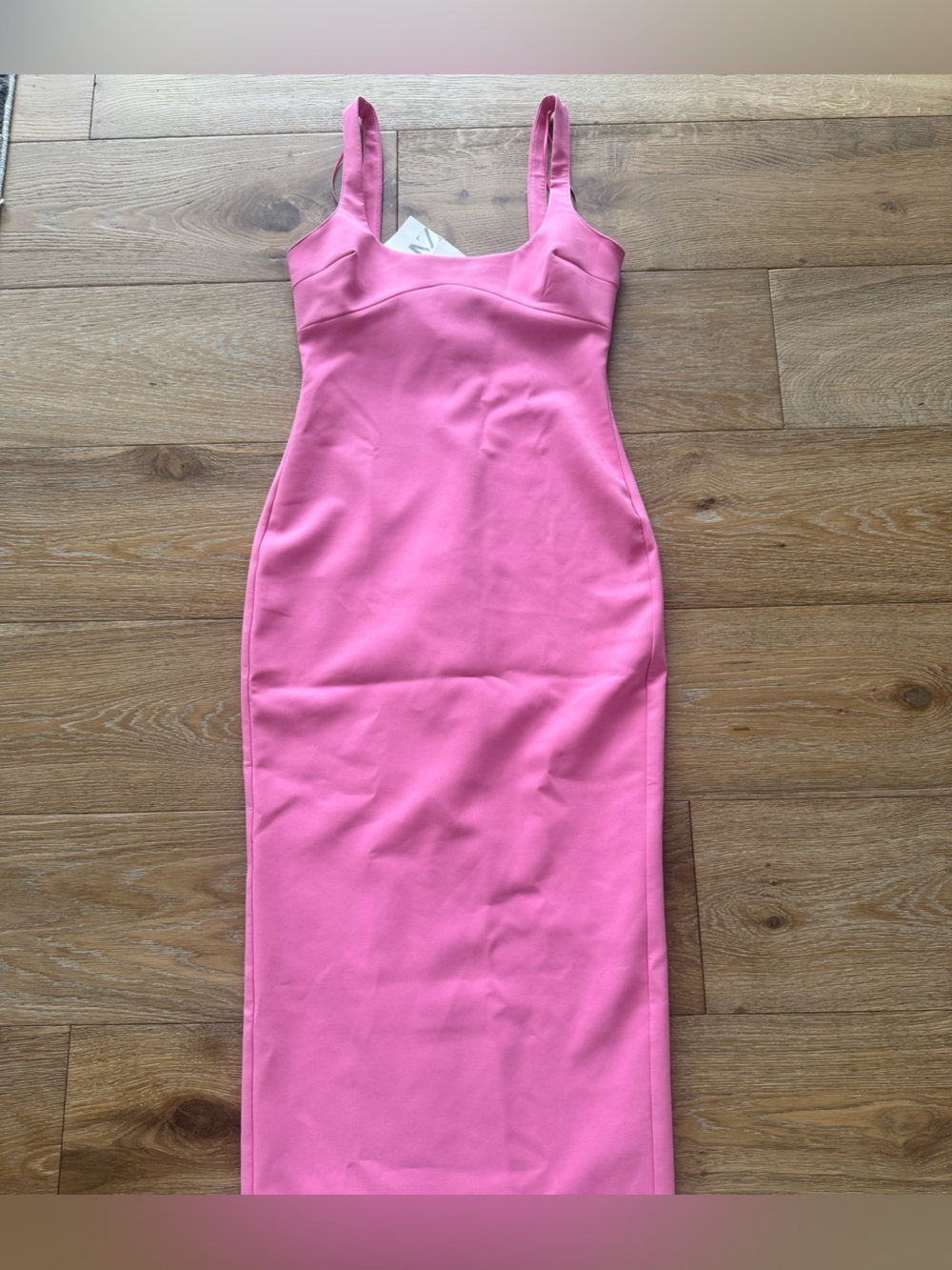 Zara Pink Sleeveless Maxi Bodycon Dress